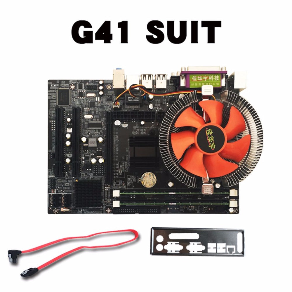 Motherboard CPU Set With Quad Core 2.66G CPU Core + 4G Memory + Fan ATX Desktop Computer Mainboard Assemble Set